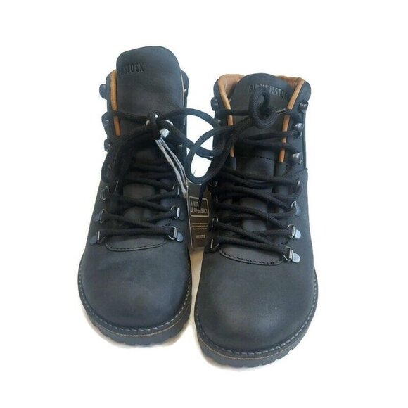 Birkenstock Jackson Nubuck Leather Laced Boots Womens Size 7-7.5 Black EU 38 - Picture 6 of 10